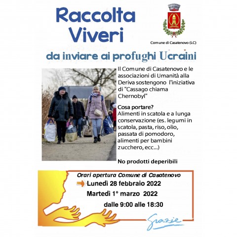 raccolta viveri profughi